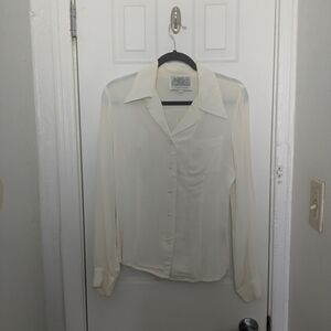 Chic Cream Button-Down Shirt